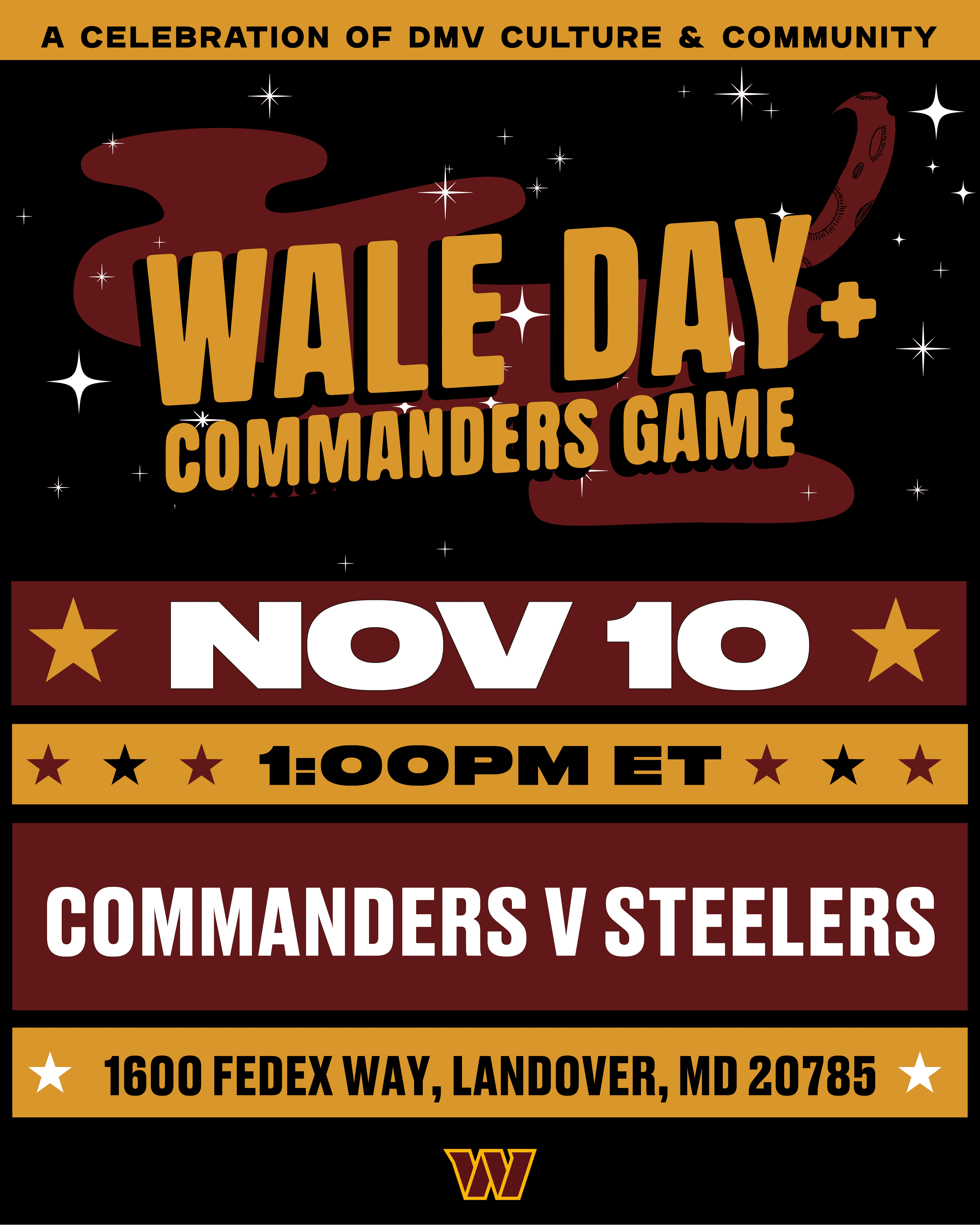 Wale Day Celebration at the Commanders Game